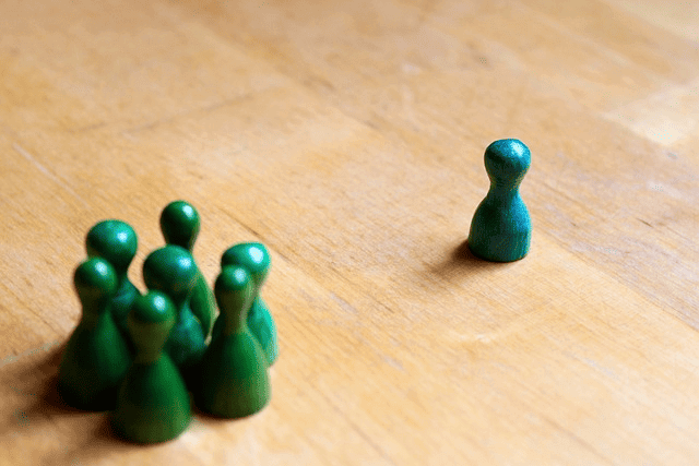 play figures, green, blue